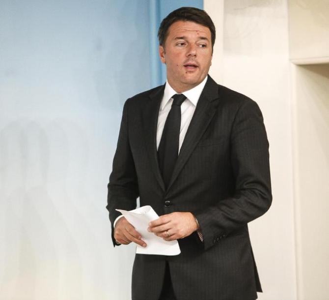 IL FATTO QUOTIDIANO Il presidente del Consiglio Matteo Renzi durante conferenza stampa al termine della riunione Consiglio dei Ministri che ha dato i