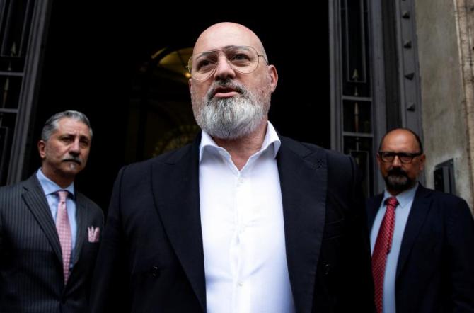 Il presidente della Regione Emilia-Romagna Stefano Bonaccini durante l&rsquo;incontro con il ministro degli Affari Europei, Politiche di Coesione e Pnrr Ra