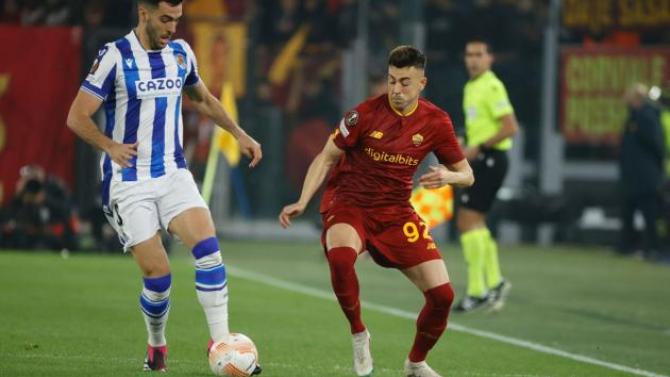 Andata ottavi di Europa League, Roma-Real Sociedad 2-0