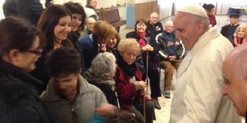 Papa Francesco in visita al ghetto
